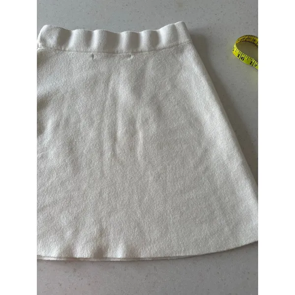Altar’d State Ivory Sweater Knit Mini Skirt Women’s XS Soft Pull On Preppy - Image 9