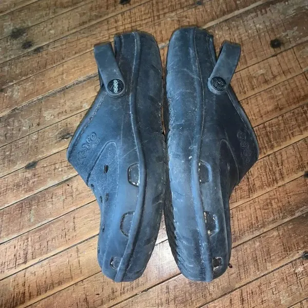 Crocs Jibbitz fleece lined 7/5 ortho arch support nursing clogs - Image 4