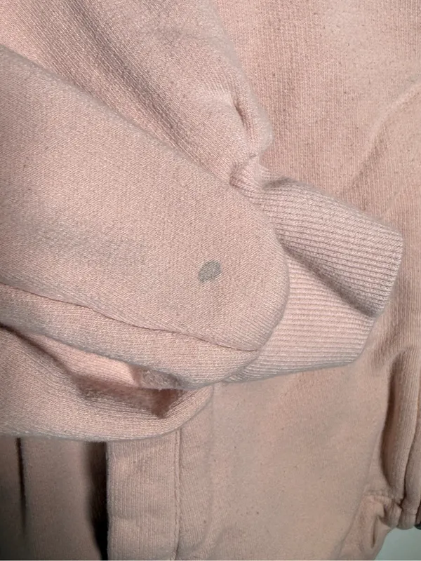 UGG Pink Blush Fleece-Lined Full Zip Hoodie with Logo Tag Medium - Image 4