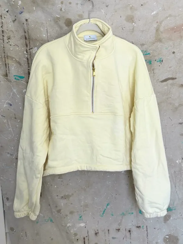 Gil Rodriguez Diana Half Zip Sweatshirt and Beachwood Sweatpant Set Banana Cream - Image 6