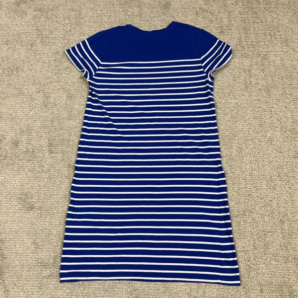 Polo Ralph Lauren Tee Shirt Dress Womens Medium Striped Blue White Nautical - Image 6