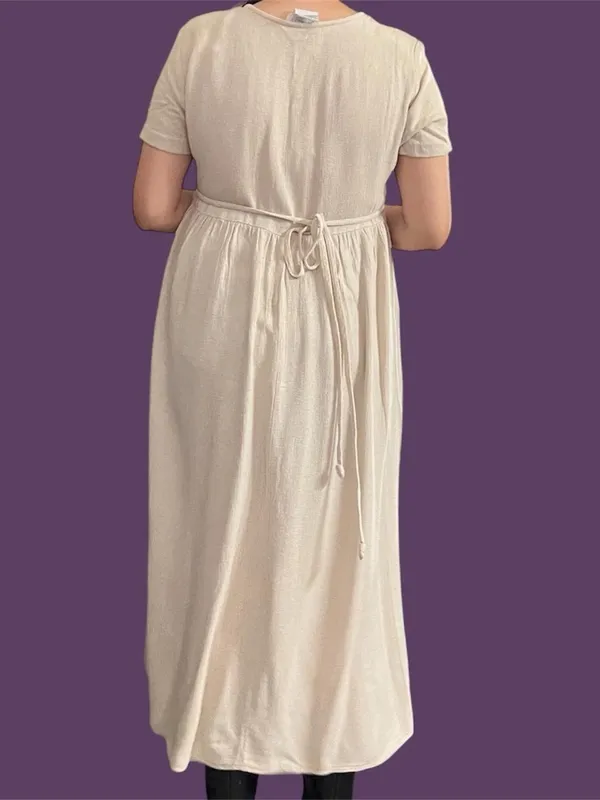 Vintage 90s Cream maxi dress. - Image 3