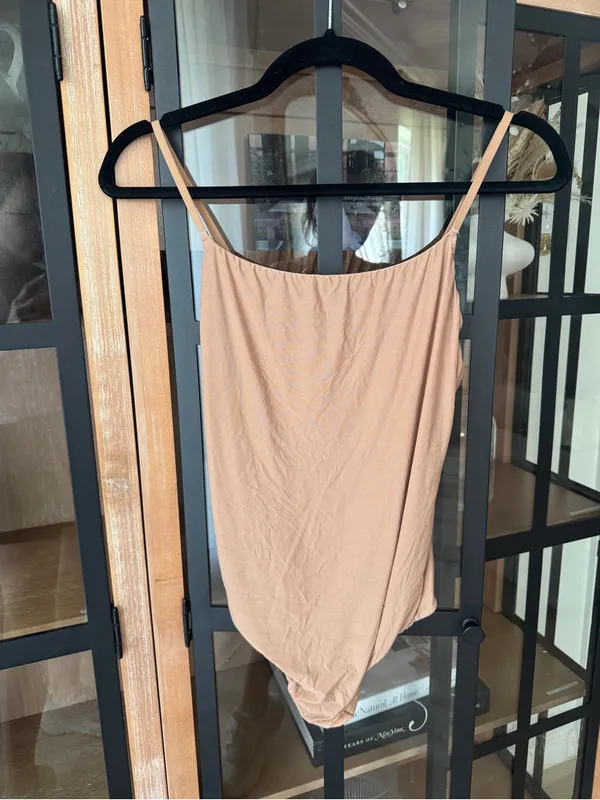 Aerie Smoothez scoop bodysuit seamless shapewear beach dune nude thong - Image 2