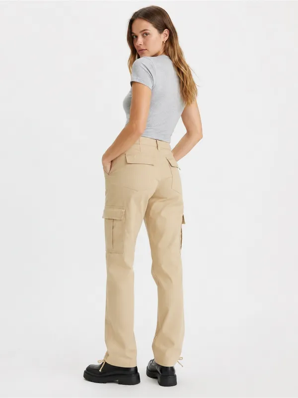 Levi’s ’94 Baggy Cargo Pants Size 29 Khaki Tan Mid Rise Straight Leg Y2K Utility - Image 2