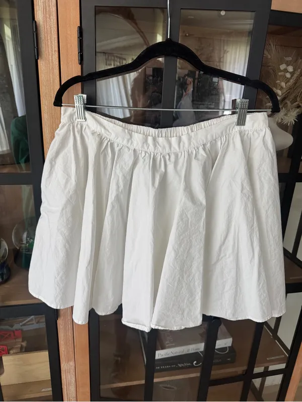 Free People Gaia Skirt mini high rise bubble poplin cotton swingy flowy - Image 6