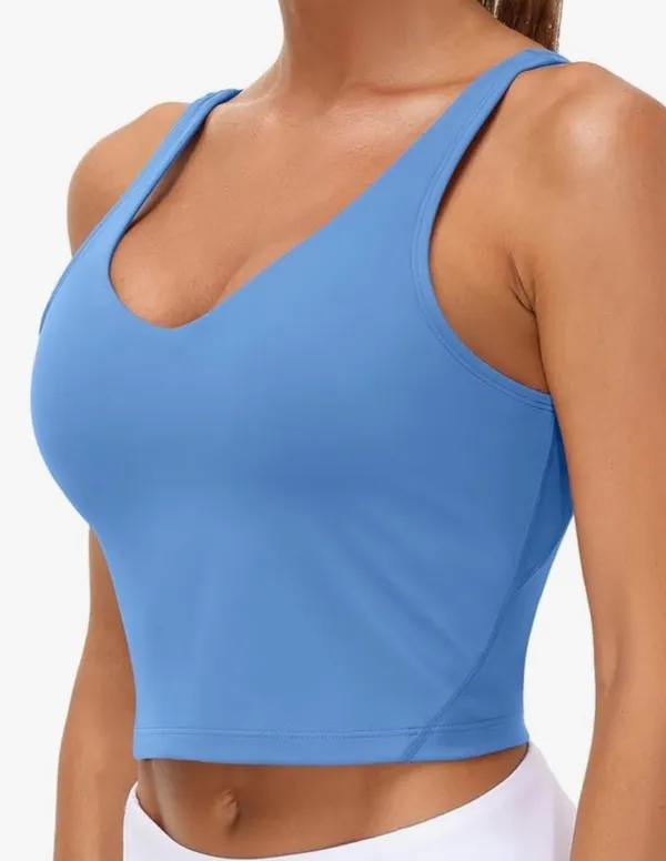 Amazon Womens' Sports Bra Longline Wirefree Padded with Medium Support - Image 2