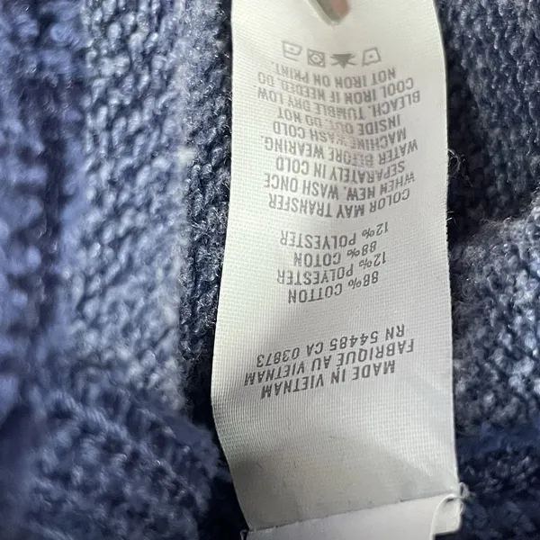 Aerie Womens M Sweatshirt Navy Checked‎ Out Graphic Pullover Crew Neck Oversized - Image 6