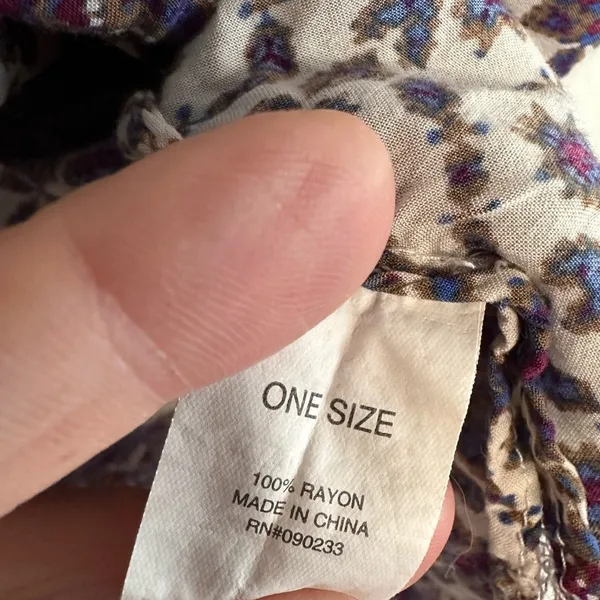 Brandy Melville Purple Aztec Wrap Shawl Front Tie Rayon Top Boho Hippie Fall - Image 4