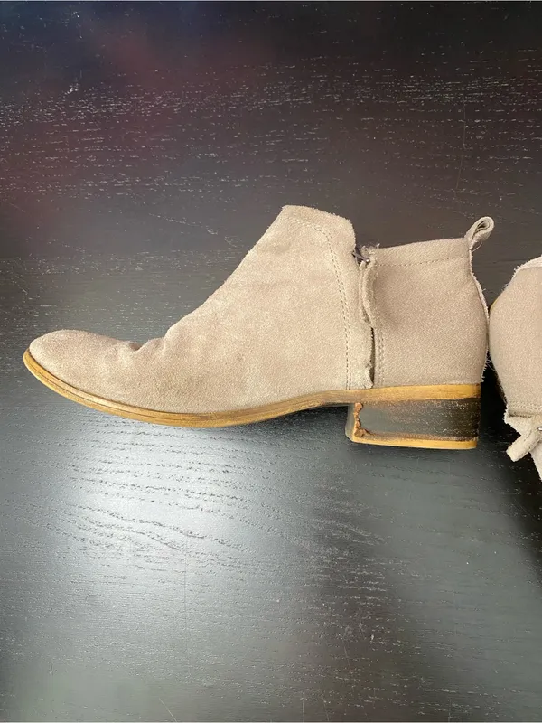 Toms Women's Suede Ankle Booties in Taupe - Image 3