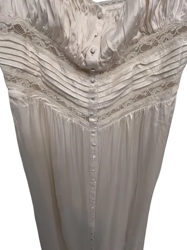 House of CB Illiana scalloped-trim bodice-top stretch-silk maxi dress Large plus - Image 5