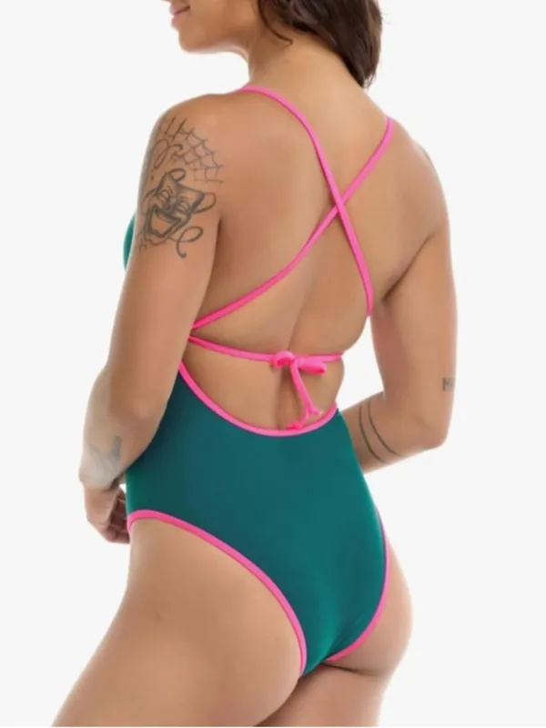 Body Glove Women Devon One Piece Swimsuit with Cutout Front, Green, Size XS, NWT - Image 6