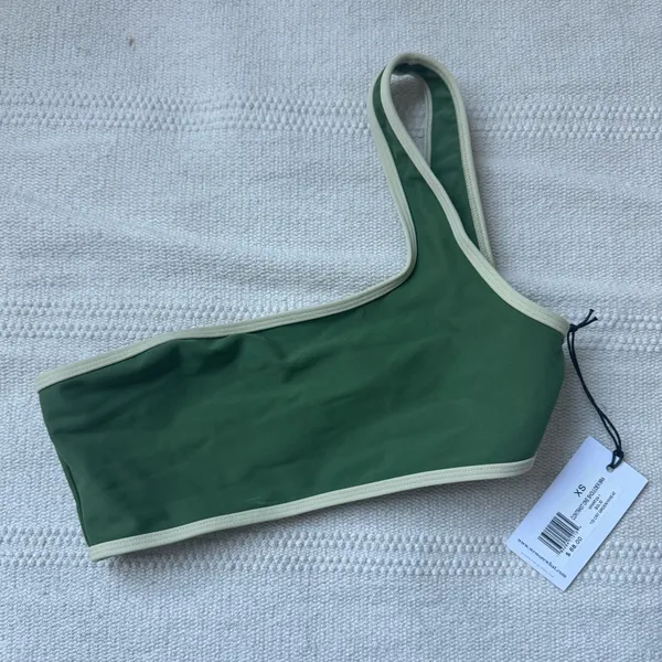 We wore what contrast one shoulder top green / wheat NWT XS - Image 2