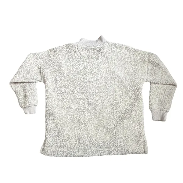 Aerie Dream Sherpa Cream Quarter‎ Zip Pullover Sweatshirt Sweater Jacket Size XS - Image 7