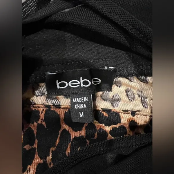 Bebe size medium sexy leopard print dress. - Image 4