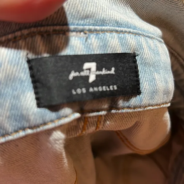 7 for all mankind blue denim shorts - Image 6
