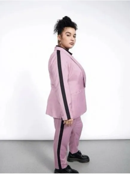 Wildfang The Empower Colorblock Tux Blazer Mauve Black Womens Tailored Medium - Image 10