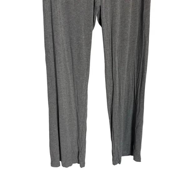 Skims Heather Gray Wide Leg Pull-On Stretch Jersey Loungewear Pajama Pants Large - Image 3