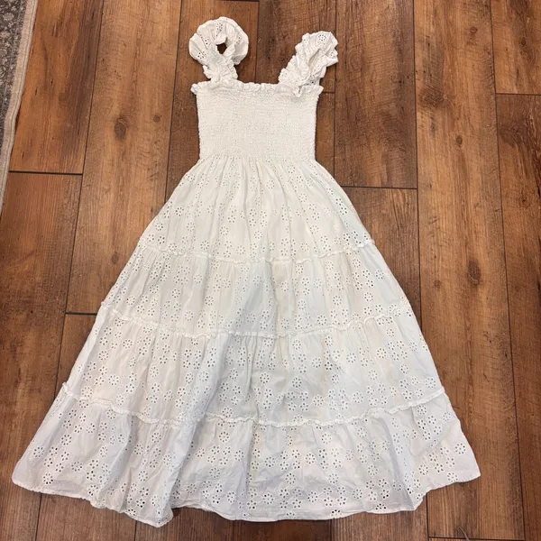 Hill House The Ellie Nap Dress White Women's Size XS Tiered Ruffled Lined Fairy - Image 3