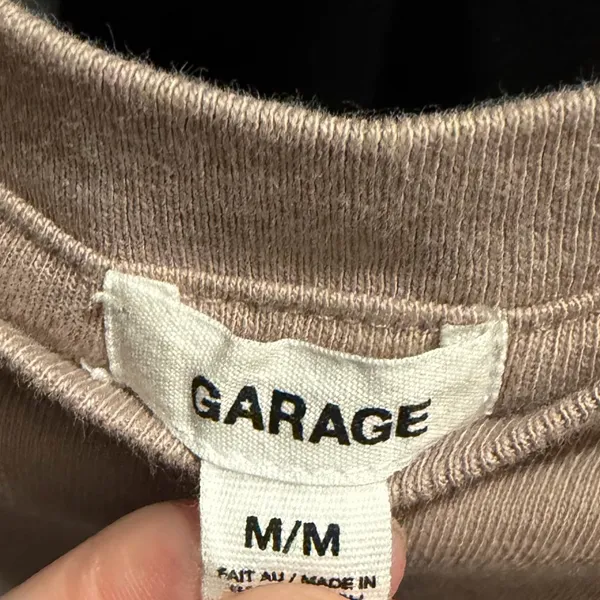 Garage Light Brown Scrunch Crop Top - Image 4