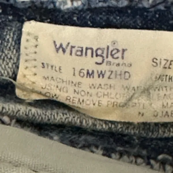 Vintage Wrangler High Waisted Mom Jeans Straight Leg Acid Wash‎ Pleated Size 13 - Image 11