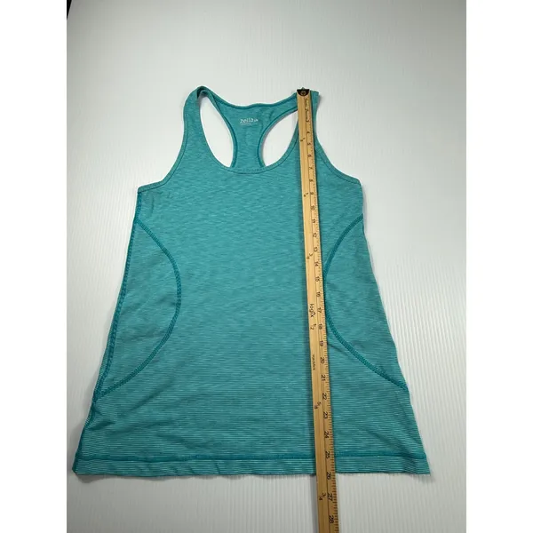 Zella Athletic Tank Top Striped Racerback‎ with Pockets Activewear Large - Image 4