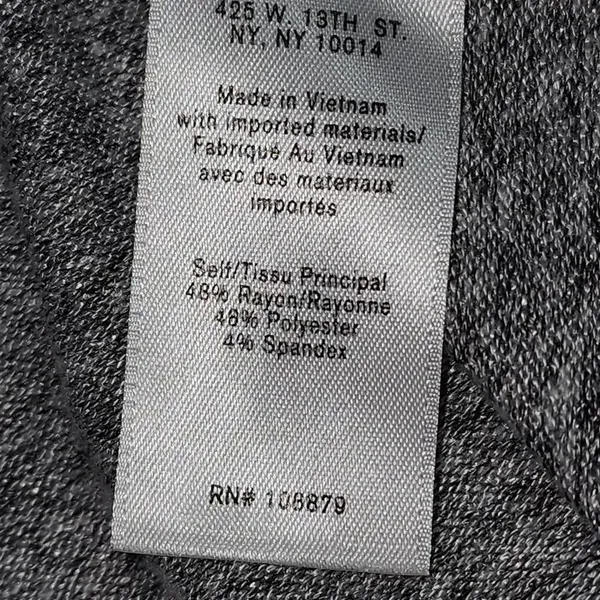 Rag‎ & Bone/ Jean Womens Heathered Gray V Neck Sweater Medium - Image 5
