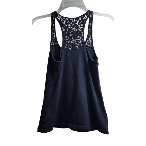 Abercrombie‎ Kids Navy Lace Racerback Tank Top Girls Size M - Image 2