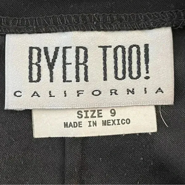 Byer Too California Suede Mini Black Zippet Closure Juniors Mini Skirt SZ 9 - Image 5