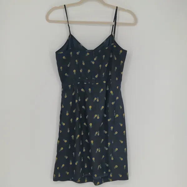 J. Crew Women's Size 6‎ Navy Pineapple Dress Fully Lined Rear Zip Pockets Lined - Image 10