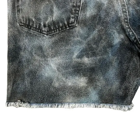 Wrangler Festival Jean Shorts Size 34" Cutoff Hand Painted Bleach Dyed‎ Cotton - Image 7