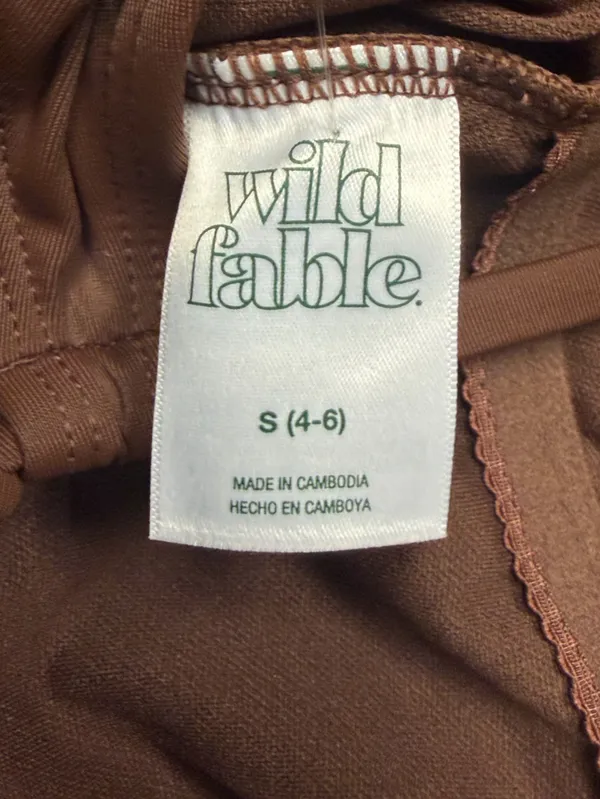 Wild Fable Brown Cutout Back One Piece Swimsuit NWT Size Small 4-6 - Image 9