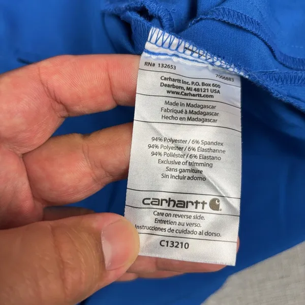 Carhartt Scrub Tunic Womens S Blue V-Neck Short Sleeve Force Pocket Top - Image 9