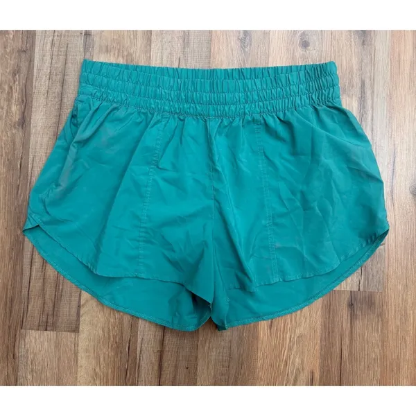 All In Motion Women's Running Athletic Shorts Green L Lined Quick Dry - Image 2