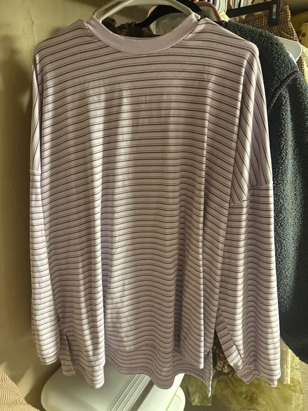 Purple Striped Fleece Set Size L - Image 4
