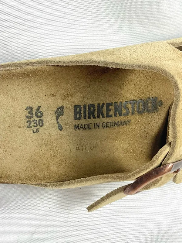 Birkenstock Arizona Taupe Suede Sandals Slides Women’s Size 36 - Image 5