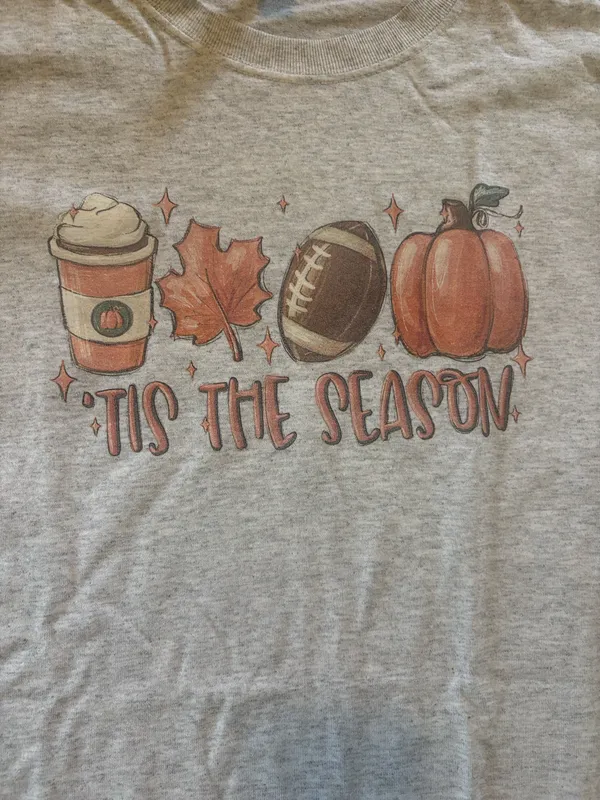 Jerzees Tis The Season Fall Football Graphic Tee - Image 2