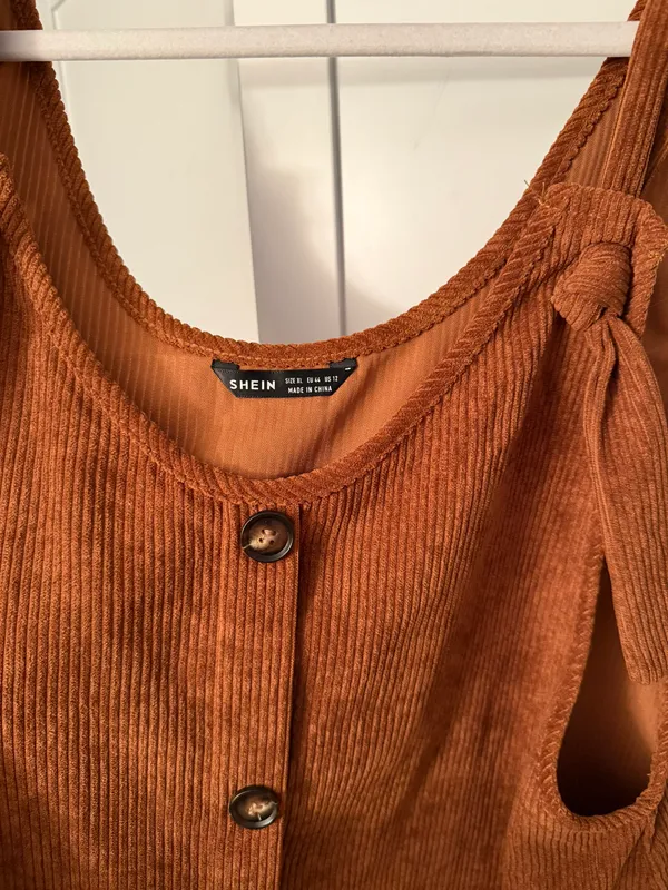 SheIn Brown Corduroy Dress - Image 3