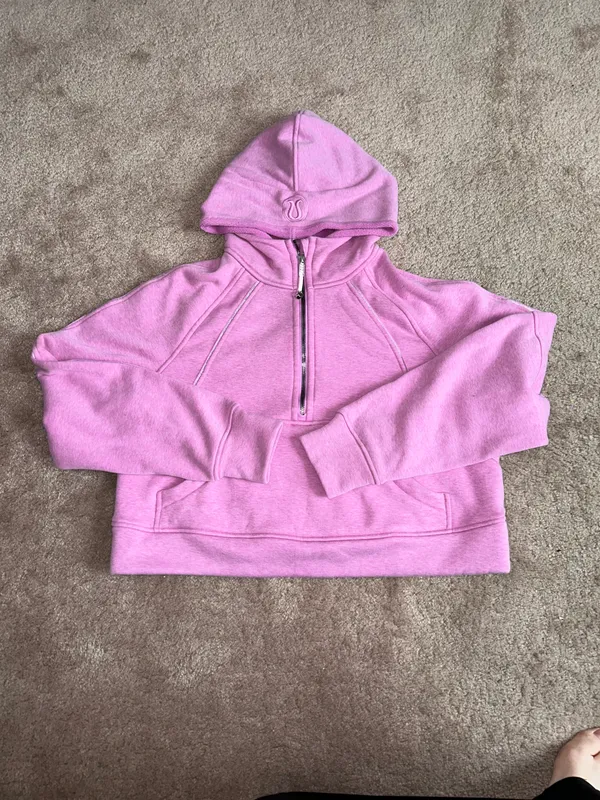 Lululemon Scuba Oversized Half-Zip Hoodie *Plush Heathered Dahlia Mauve - Image 4