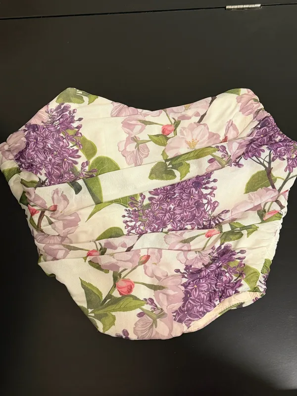 Windsor Floral Strapless Corset Crop Top - Image 2