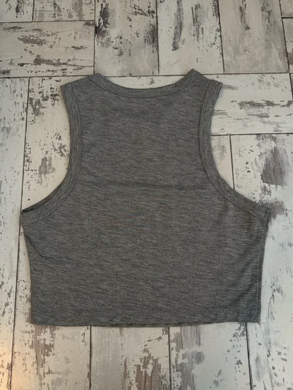 Shein Grey Crop Top - Image 2