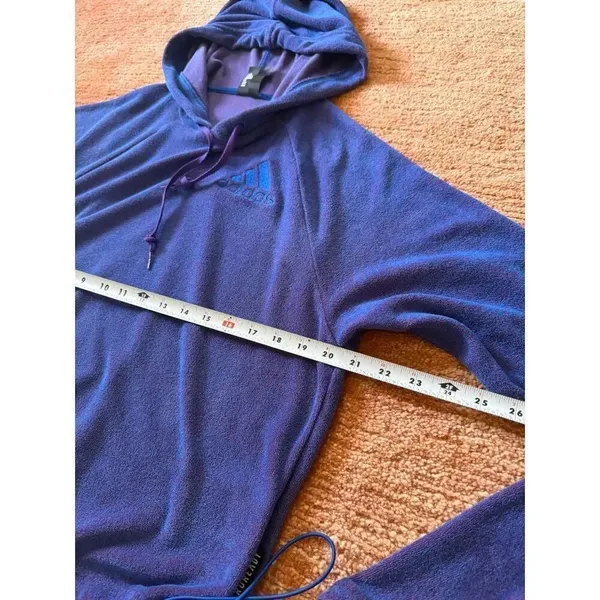 Adidas AEROREADY Purple Hooded Long Sleeve Pullover Sweatshirt Women’s S - Image 6