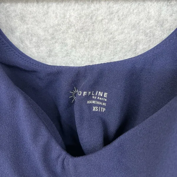 OFFLINE by Aerie Real Me Longline Sports Bra Blue Women’s XS - No Padding - Image 4