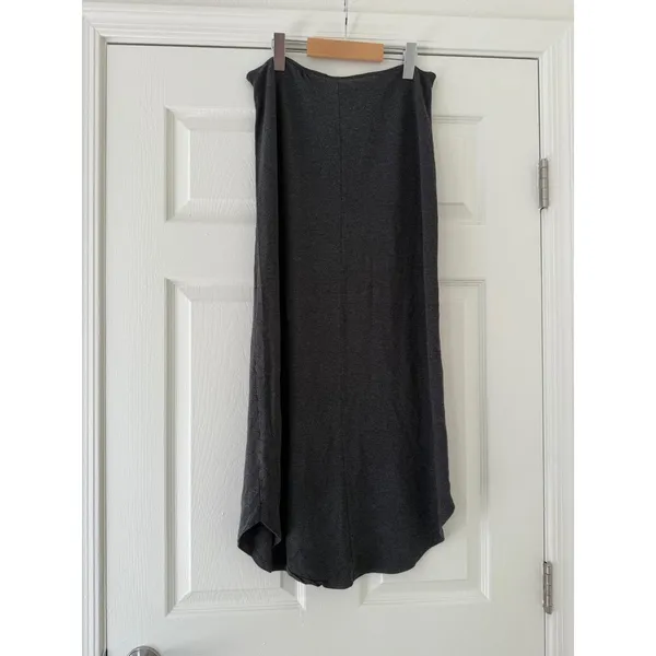 Strapless Maxi Skirt Dress Dark Gray Small - Image 2