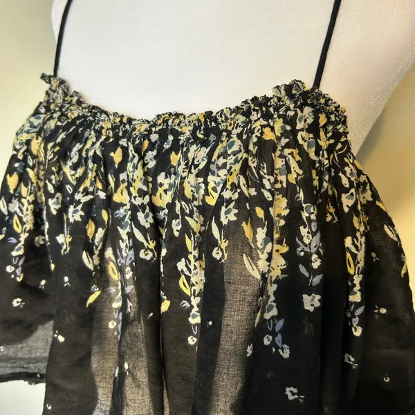 Free People Black Floral Camisole - Image 4
