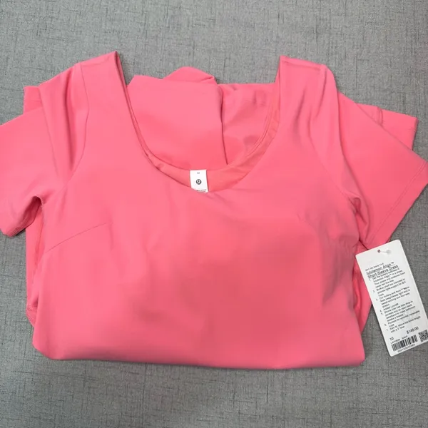 Lululemon Align Short Sleeve Dress Athletic Mini Dress Sakura Pink 10 NWT - Image 10