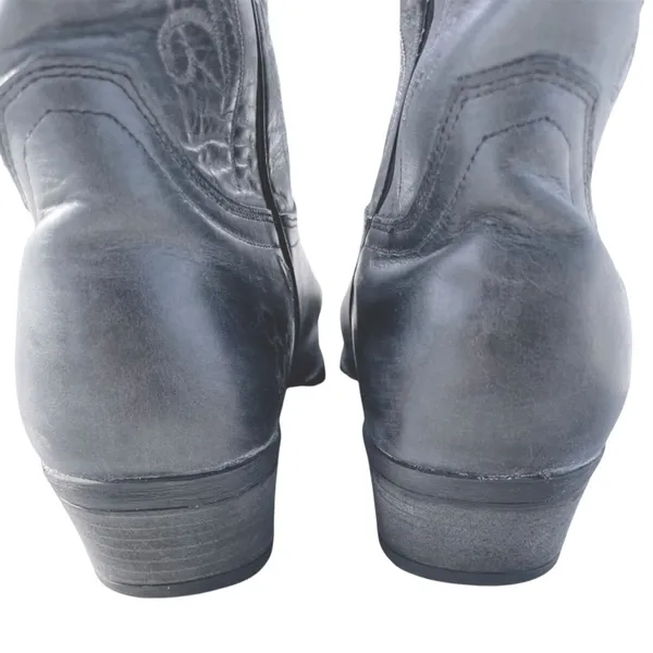 Sterling River 6.5 Gray Leather Cowgirl Western Boots Embroidered Mexico SRC 516 - Image 9