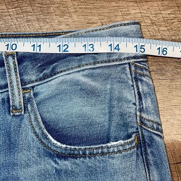 7 For All Mankind Womens Star Panel Easy Straight‎ Button Fly Jeans Blue Size 28 - Image 14