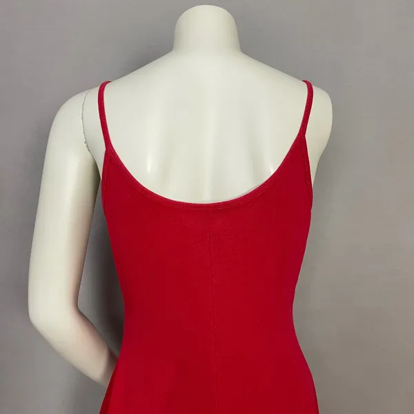 Vintage 90s Mini Dress Hook and Eye Front Retro Sleeveless A-Line Scoop Neck - Image 6
