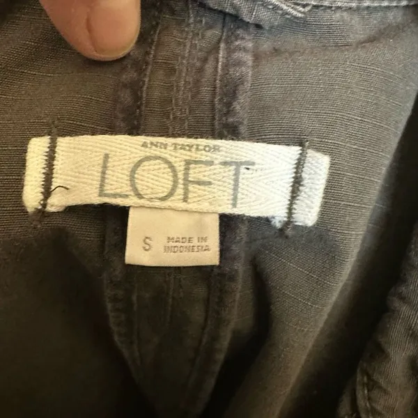 Loft S military gray cargo normcore lightweight blazer - Image 4