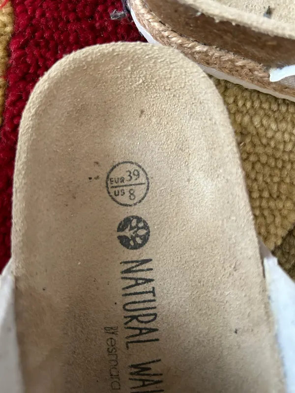 Women’s Slip On Sandals Adjustable Cork Stone Color Women’s US 8 Runs Wide - Image 3